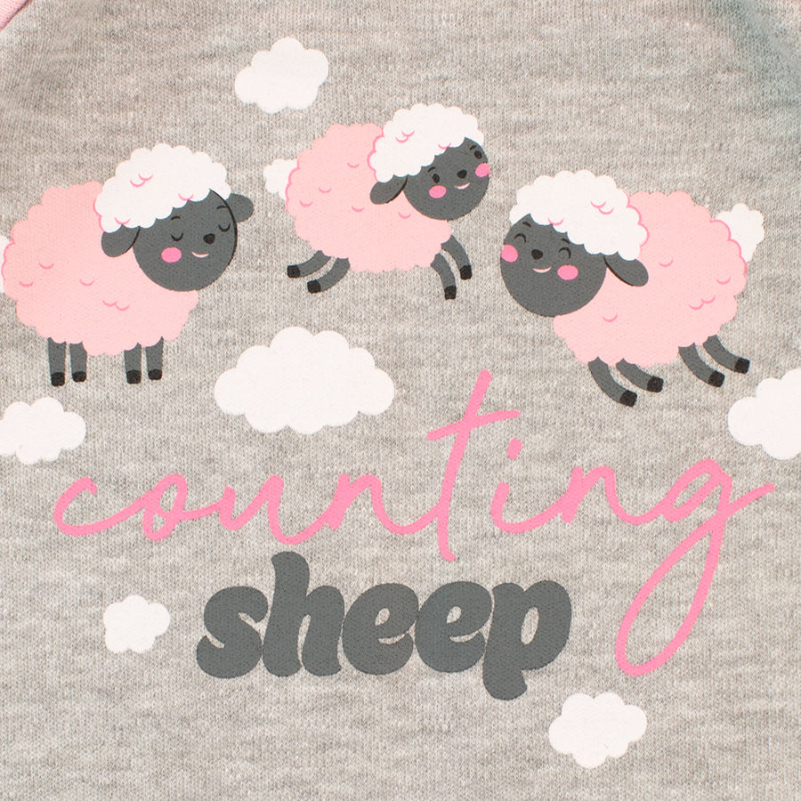 Girls Counting Sheep Sleepsuit