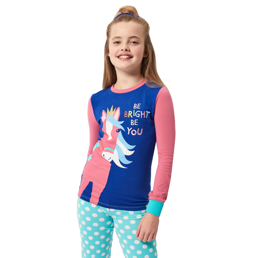 Buy Girls Rainbow Horse Pyjamas Harry Bear Premium Nightwear