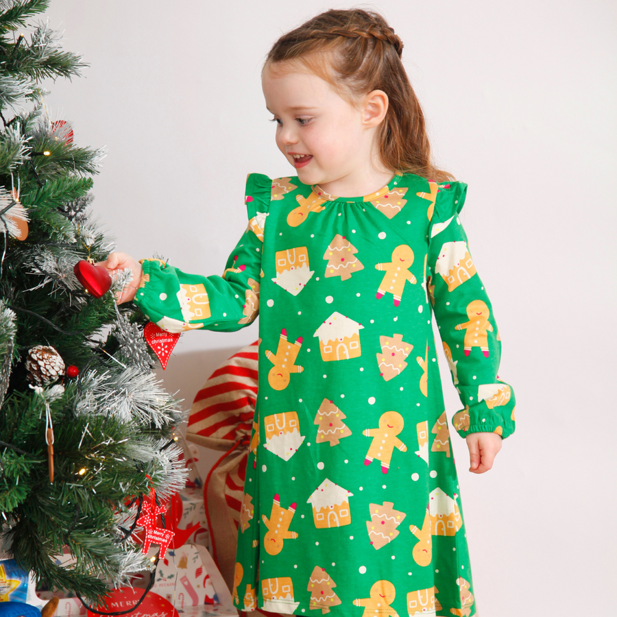 Kids Christmas Gingerbread Dress