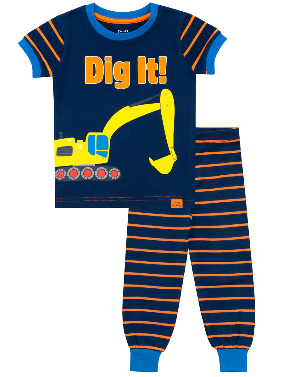 Digger Pyjamas - Snuggle Fit