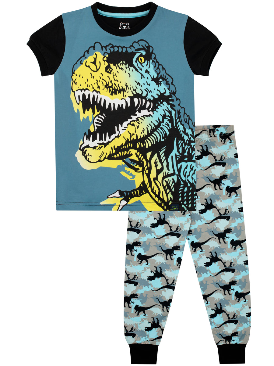 Dinosaur Short Sleeve Pyjamas - Snuggle Fit