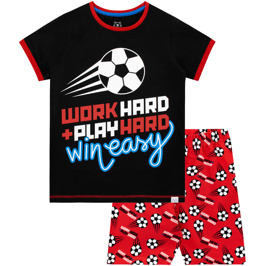 Football Short Pyjamas - Work Hard