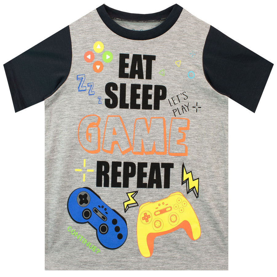 Eat Sleep Game Repeat Short Pyjamas
