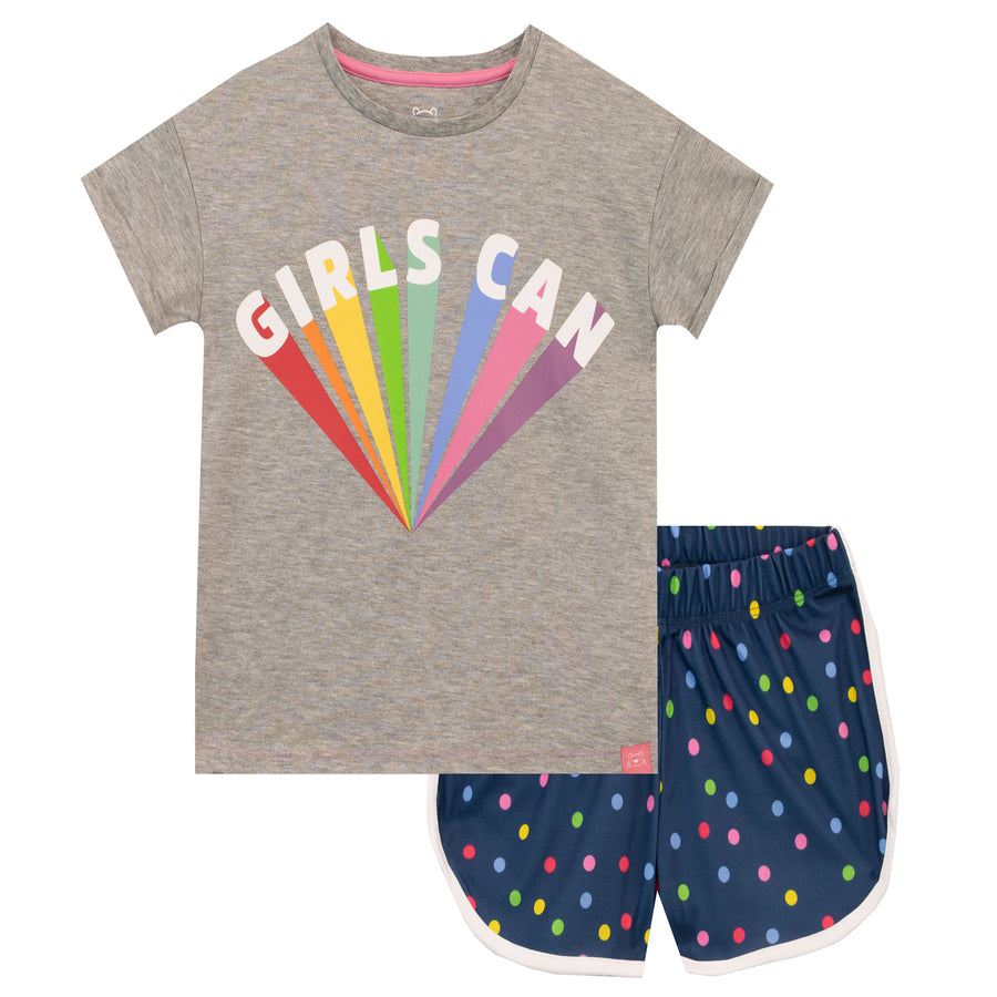 Rainbow Positive Slogan Short Pyjamas