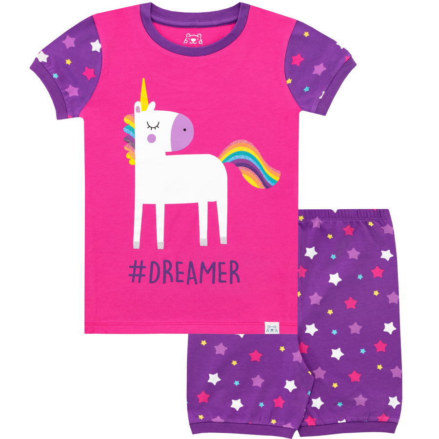 Glitter Unicorn Short Pyjamas