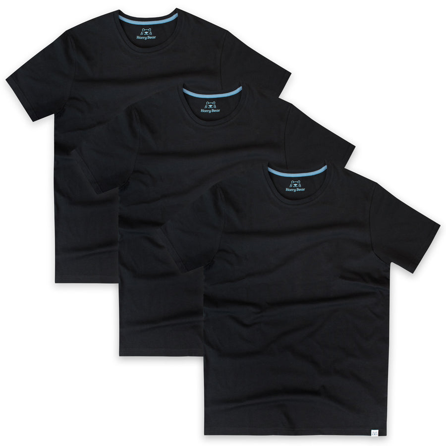 Mens T-Shirts 3 Pack - Black